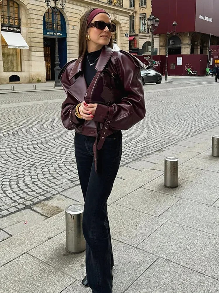 SARAH | Burgundy Jacket