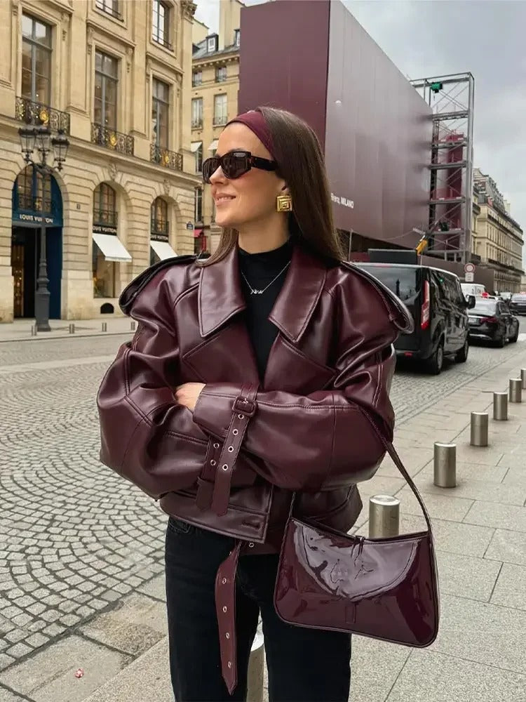 SARAH | Burgundy Jacket